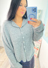 'Everyday Luxe' Heather Gray Rolled Neck Soft Cardigan