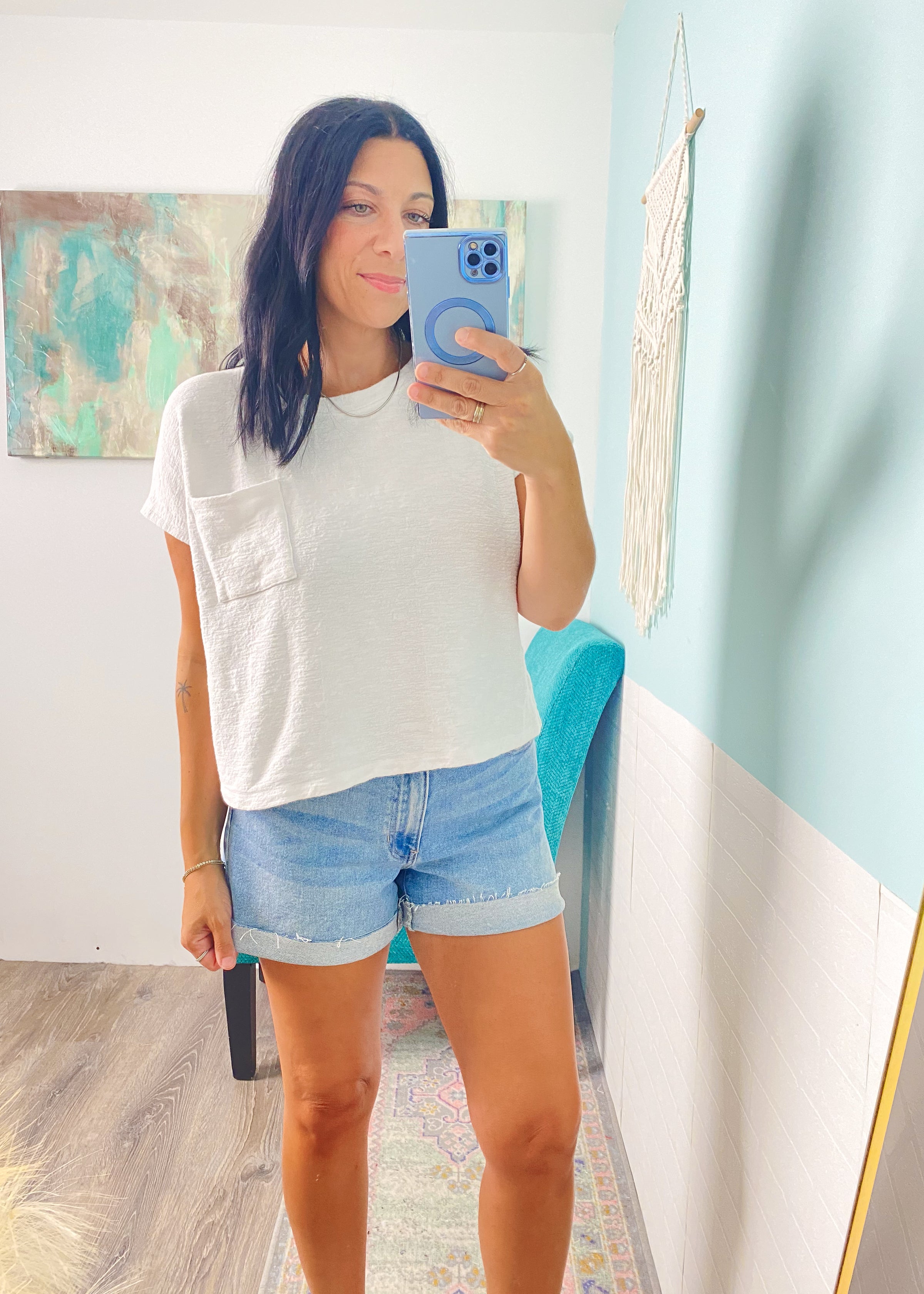 'Tide Break' 90's Cutoff Jean Shorts