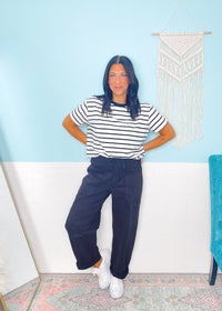 *PREORDER* 'Mina' Risen Black Slouchy Oversized Tapered Jeans