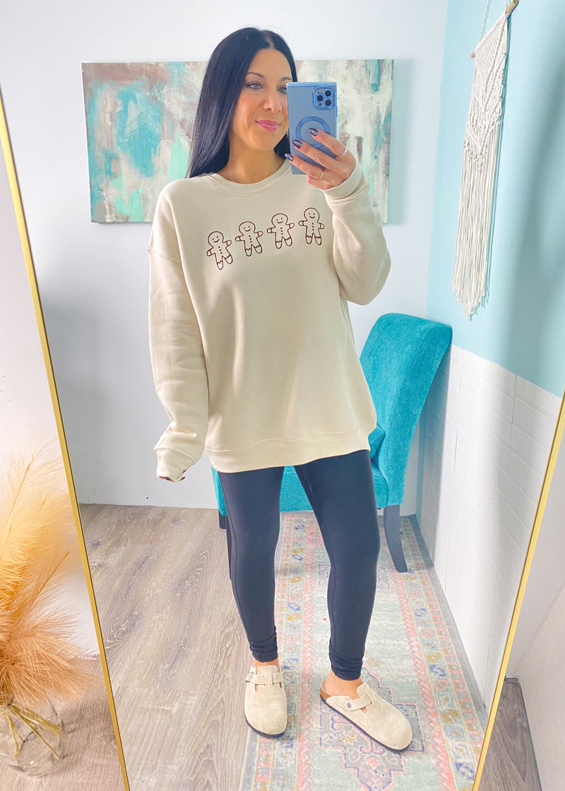 'Gingerbread Row' Heather Dust Ultra Cozy Sweatshirt