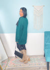 *DOORBUSTER* 'Teagan' Hunter Green Textured Oversized Sweater
