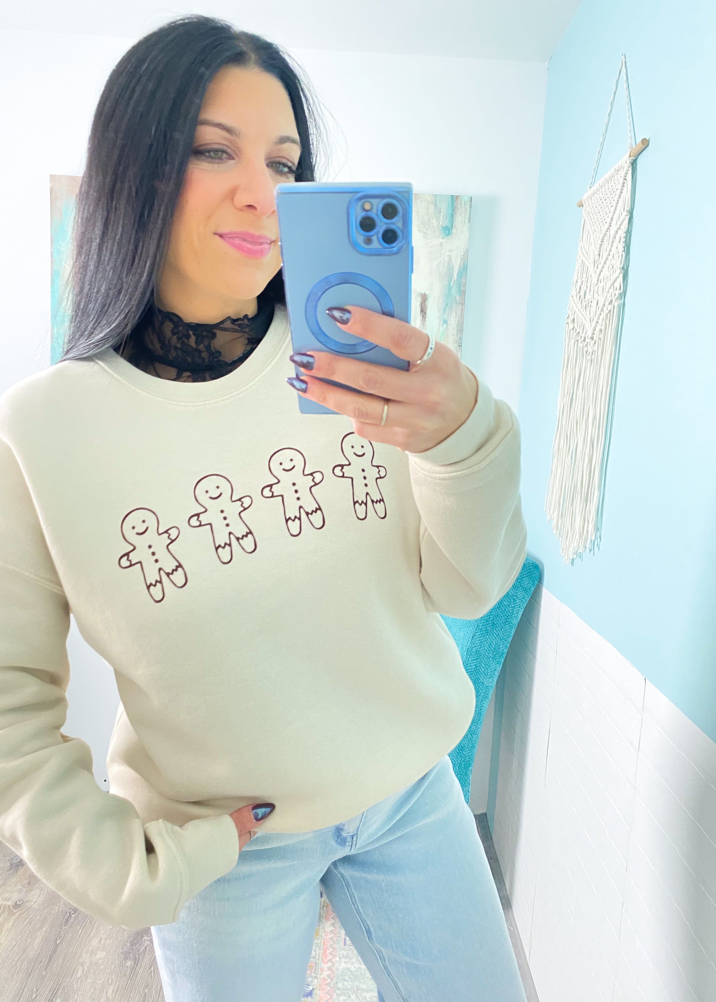 'Gingerbread Row' Heather Dust Ultra Cozy Sweatshirt