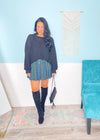 'The Mistletoe Mini' Green Tartan Plaid Skort
