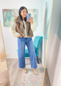 'Amanda' Lovervet Ankle Length Wide Leg Jeans