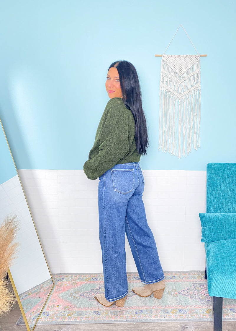 'Amanda' Lovervet Ankle Length Wide Leg Jeans