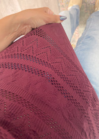 'Try Your Luck' Deep Burgundy Lace Texture Seamless Tank