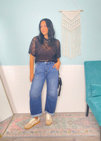 'Becky' Risen Slouchy Cropped Barrel Jeans