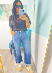 'Becky' Risen Slouchy Cropped Barrel Jeans