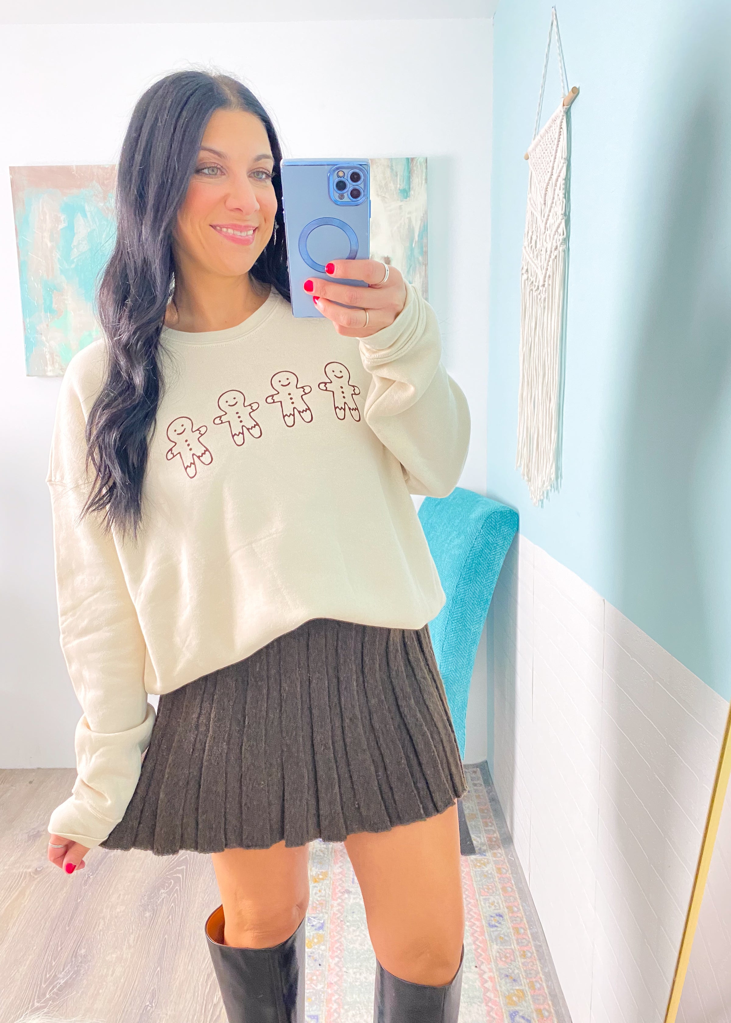 'Gingerbread Row' Heather Dust Ultra Cozy Sweatshirt