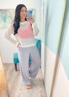 'Freedom' Blue/White Striped Cropped Wide Leg Linen Blend Pants-These blue + white stripe linen blend pants are giving all the coastal vibes! Featuring a wide, cropped leg, lightweight breathable fabric and a comfy smocked waistband.-Cali Moon Boutique, Plainville Connecticut