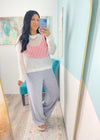 'Clear Skies' Ivory Open Knit Crochet Crew Neck Top-This ivory crochet open knit top is the Spring + Summer top you won't want to go without! Chic, slouchy fit with so many ways to layer or wear as a bathing suit coverup!-Cali Moon Boutique, Plainville Connecticut