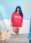 'East Coast' Vintage Heather Red Ultra Cozy Sweatshirt-**CUSTOMER FAVORITE BRAND** Time and time again, these ultra cozy sweatshirts are a customer fav for good reason! Rep your love for the East Coast with this Vintage Distressed design!-Cali Moon Boutique, Plainville Connecticut