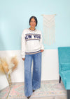 'New York' Varsity Stripe Sweater