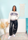 'New York' Varsity Stripe Sweater