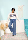 'New York' Varsity Stripe Sweater