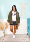 'New York' Varsity Stripe Sweater