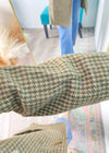 Olive Houndstooth Two-Fer Coat