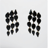 Black Crystal Cascade Earrings