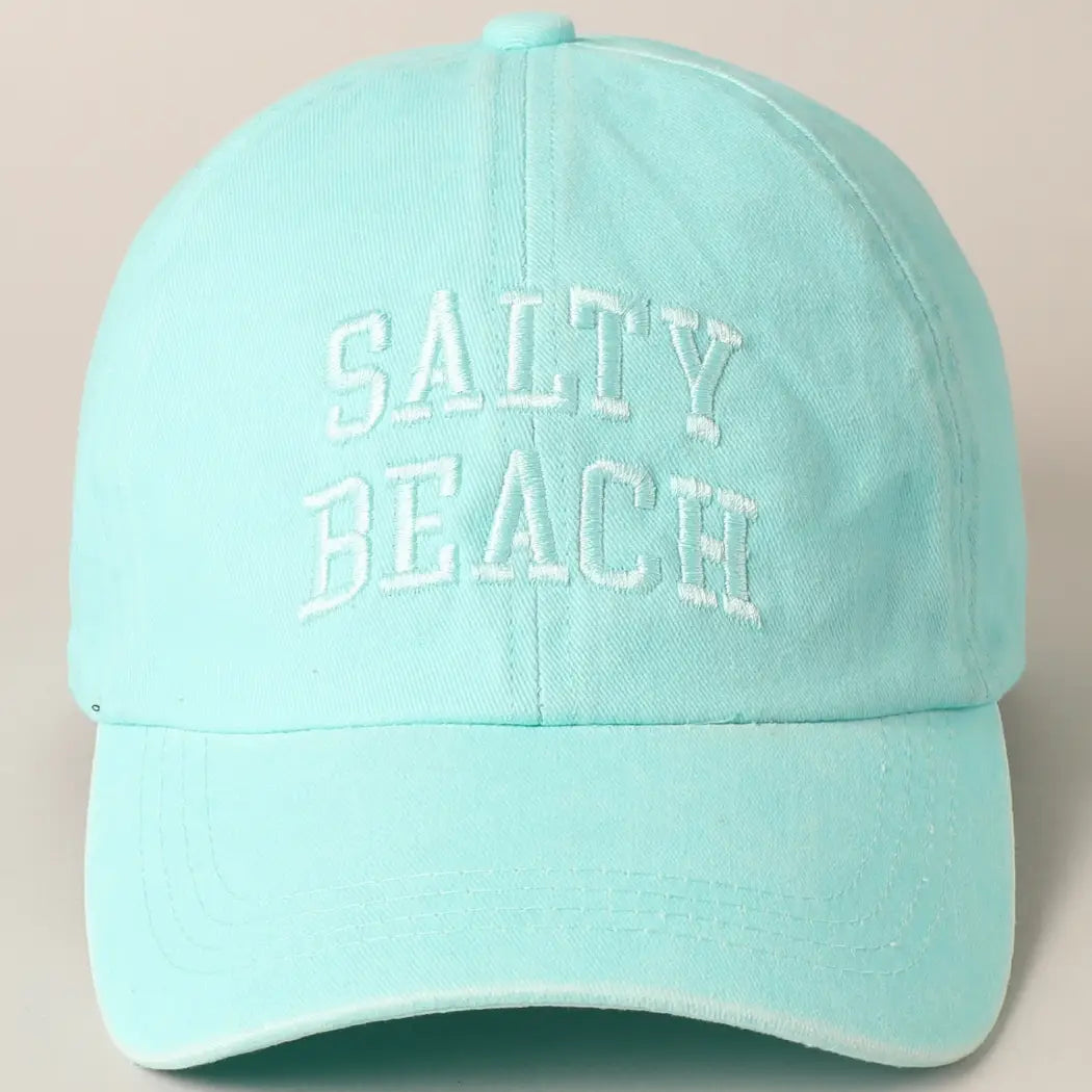 Salty Beach Mint Baseball Hat