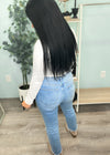 'Laguna' High Waist Slim Straight Jeans-Cali Moon Boutique, Plainville Connecticut