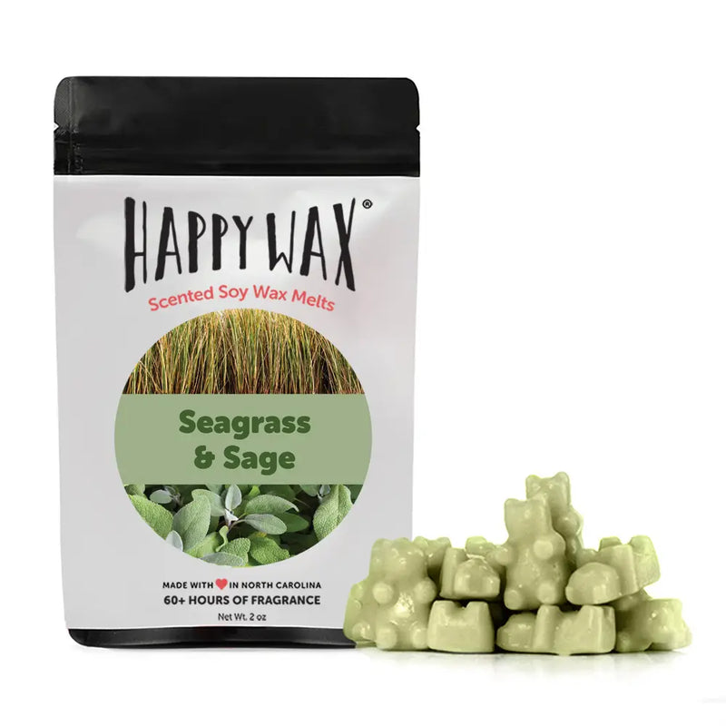 Happy Wax Seagrass & Sage Wax Melts Sample Pouch-Happy Wax Seagrass & Sage Wax Melts Sample Pouch-Cali Moon Boutique, Plainville Connecticut